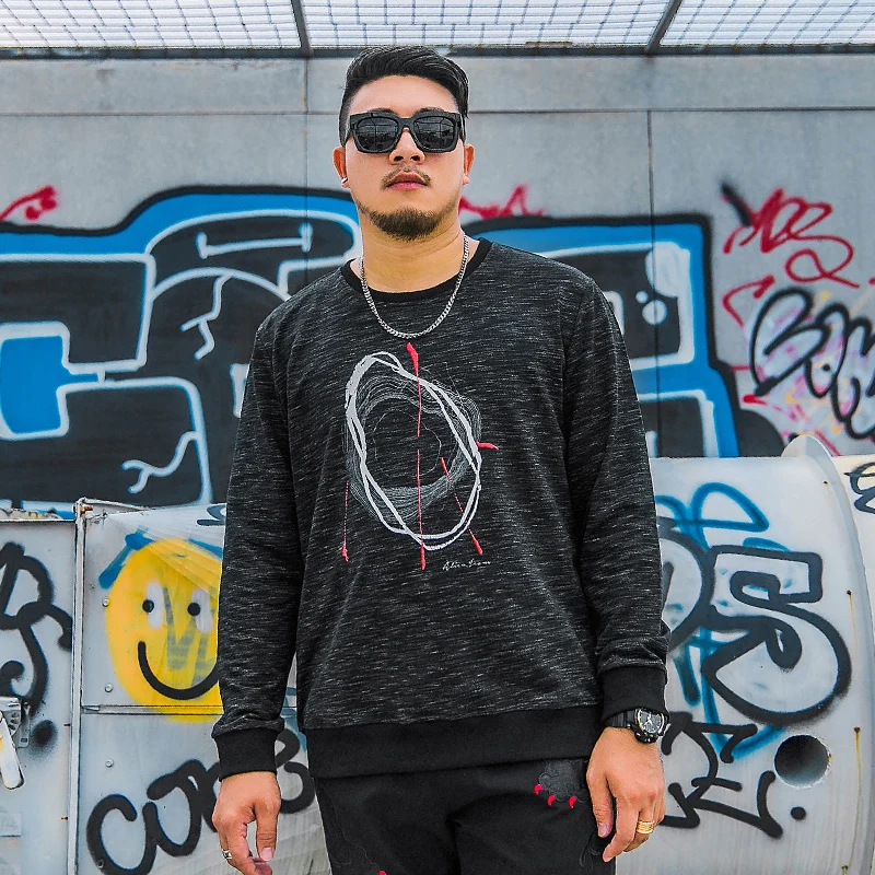 

GXXH 2019 Autumn New Hoodies Men Loose O-Neck Fashion Sweatshirts Male Plus Size XL 2XL 3XL 4XL 5XL 6XL 7XL Mens Pullover Hoodie