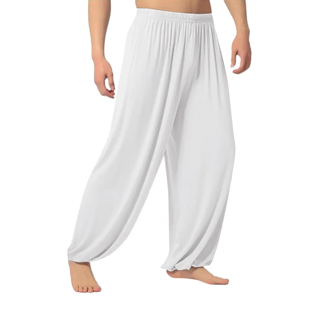

Fashion Men's Loose Pants Casual Solid Loose Sweatpants Trousers Jogger Dancing yoga Pant