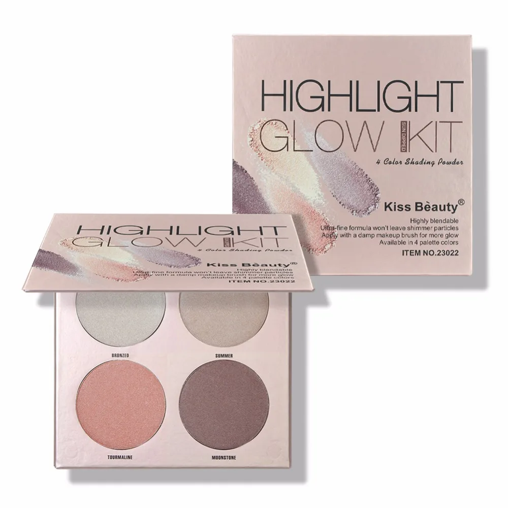 Bronzer And Highlighter Glow Kit Palette Contouring Powder Makeup