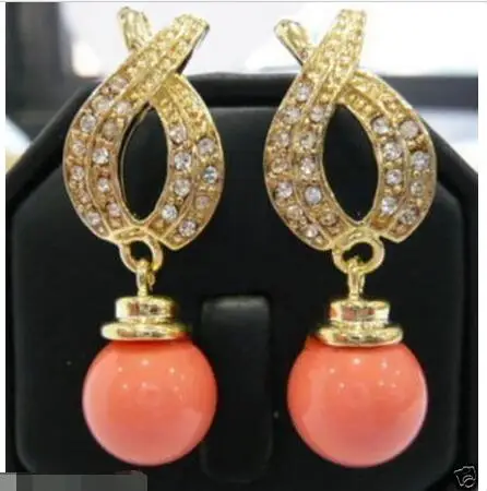 

Wholesale price 16new ^^^^Jewellery Beautiful Pink coral Earring