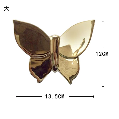 Креативные керамические настенные украшения в виде бабочки, скандинавские украшения для дома, украшение для комнаты - Цвет: 9
