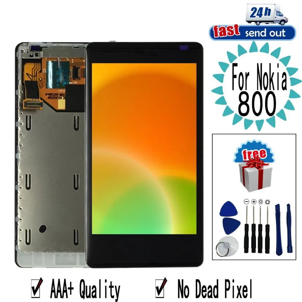 800 ЖК дисплей для Nokia Lumia сенсорный экран дигитайзер в сборе Замена Lumia800 N800|Экраны