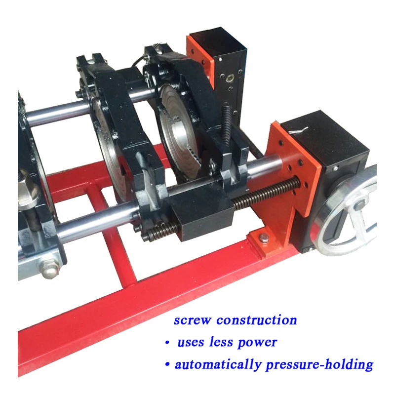 220 В 63-200 мм(2,5-8 дюймов) винт Стиль двумя зажимами PE PPR PB PVDF HDPE Приклад трубы сварочный аппарат для плавки инструмент сварки трубопроводов горячего расплава двигателя