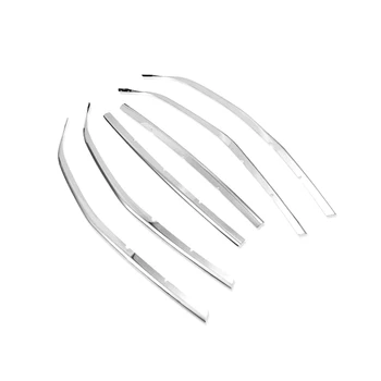 

HIGH FLYING 6pcs Steel Front Middle Grille Cover Strip Molding Trim For BMW 5 Series G30 2017-2018
