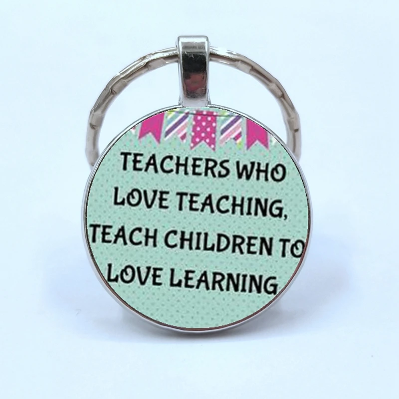 Круглые брелки со стеклянным узором с буквой спасибо брелок для преподавателя день учительницы подарок время драгоценный камень стеклянный брелок для ключей держатель