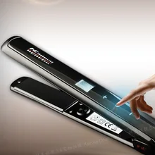 Kemei Выпрямитель для волос с сенсорным управлением, утюги для волос chapinha, женское керамическое покрытие, утюжок для выпрямления и завивки волос, щипцы для завивки волос