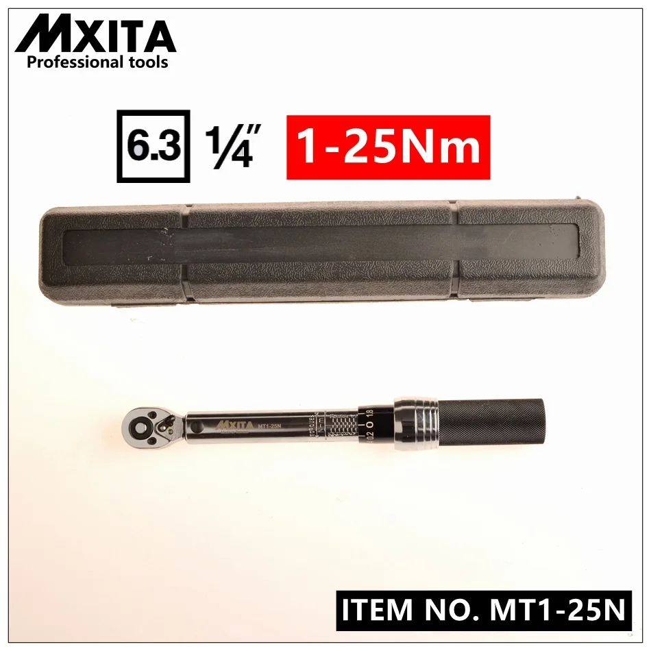 MXITA 1/4 дюймов 1-25Nm ключ с регулируемым крутящим моментом велосипедные инструменты велосипеда гаечный ключ ручной инструмент