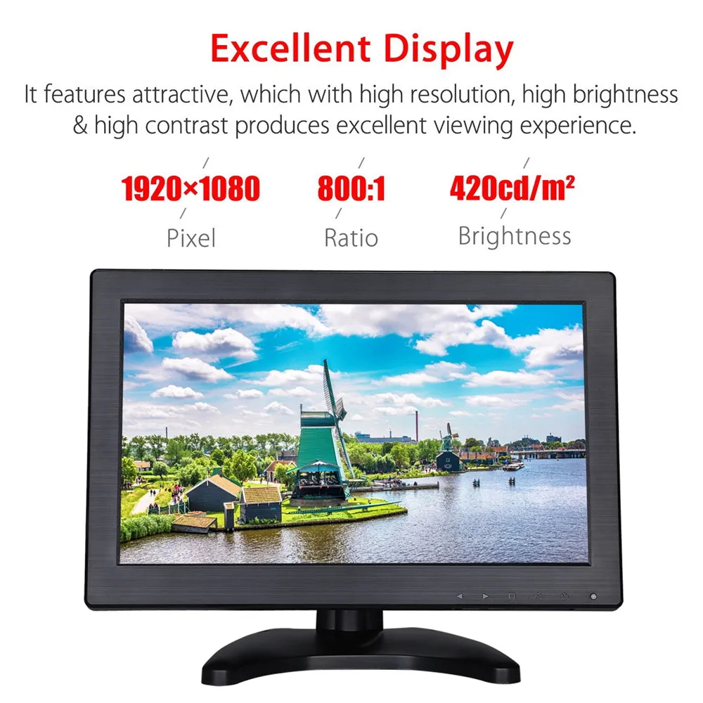 EYOYO 11 6 IPS Monitor 1920 1080 HD Touch Screen Display Screen VGA For PC CCTV 3