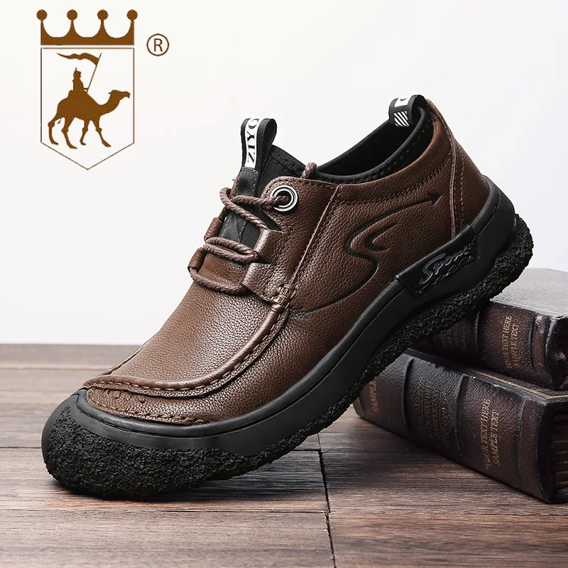 À Ar Couro Livre Ao Backcamel2019 Prova slip Dos Primavera Black Macio Desgaste D' Homens Sapatos Água Nova resistente brown De Respirável sola Grosso Não Fundo awY1wqzxB