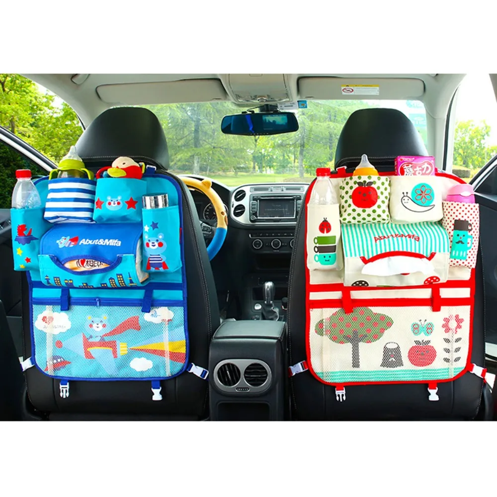 

Universal Carton Hanging Bags Car Seat Back Bag Organizer Storage Holder Pocket Waterproof Baby Kids Basket Stroller Accessories