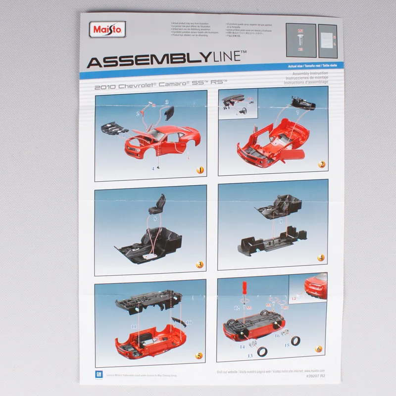 Maisto Bburago Новинка 1:24 2010 Camaro SS RS сборка набор гоночных литых моделей автомобиль