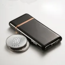 Nuevo USB encendedor electrónico recargable encendedor doble Lado de encendido más ligero fumar Gadgets de tungsteno puede ser reemplazado