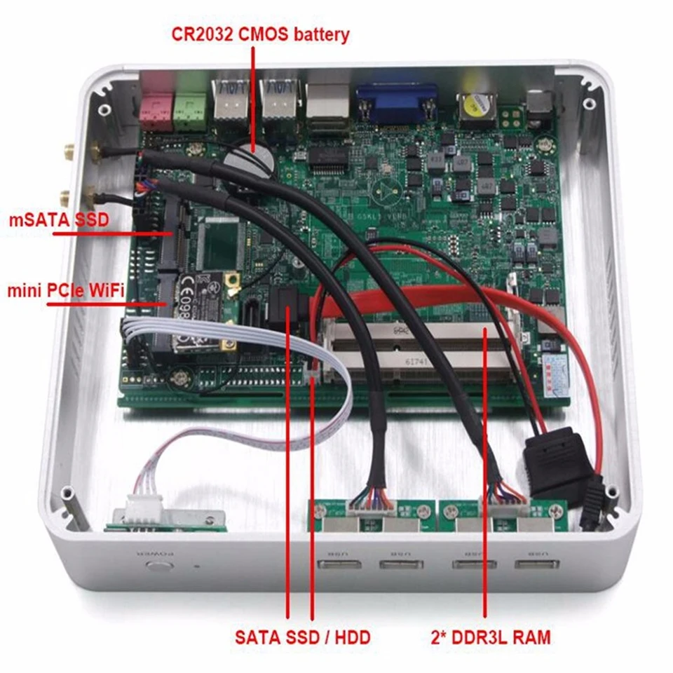 ACEPC Мини ПК Intel Core i5 7200u i3 7100u 7th Gen Kaby Lake оконные рамы 10 безвентиляторный 4 к HTPC minipc Nuc HD графика 620 wi fi