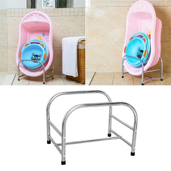 

Storage Shelf Multifunctional Simple Stainless Steel Practical Washbasin Holder Basin Holder Organizer Rack For Shower Room