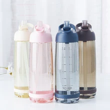 1000 мл наружная бутылка для воды с соломинкой спортивные бутылки экологичные с крышкой для пеших прогулок кемпинга Пластиковые BPA бесплатно H1098