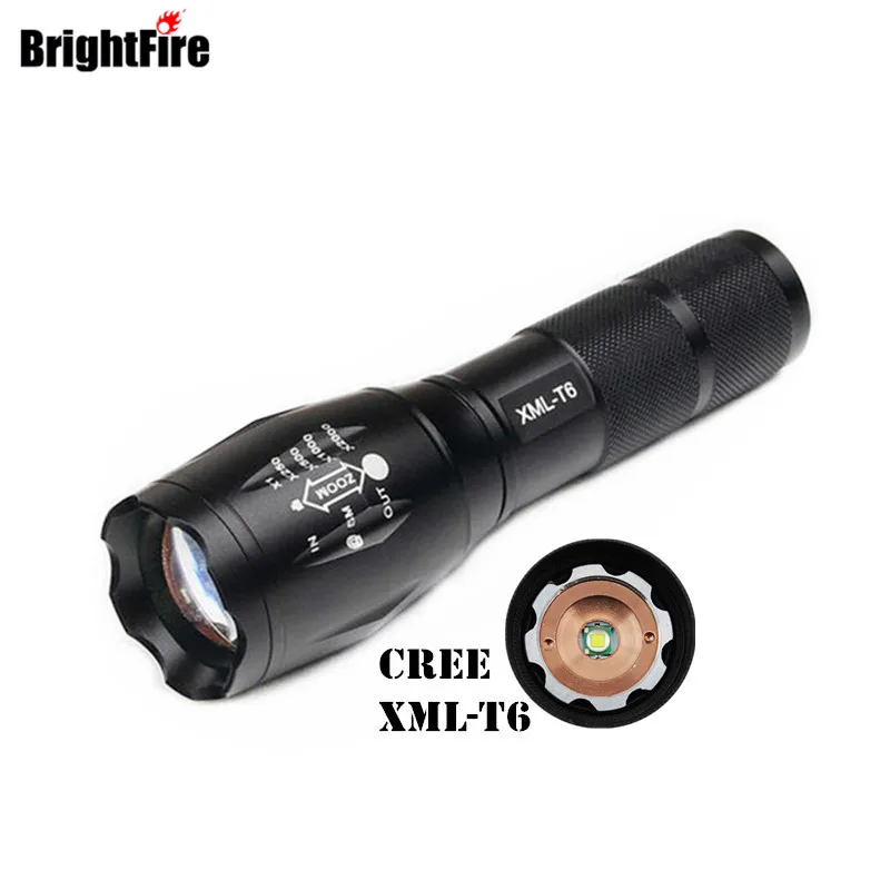 High Quality CREE XML T6 5 Modes LED Flashlight Waterproof Zoomable Adjustable Torch Lights Mini Penlight