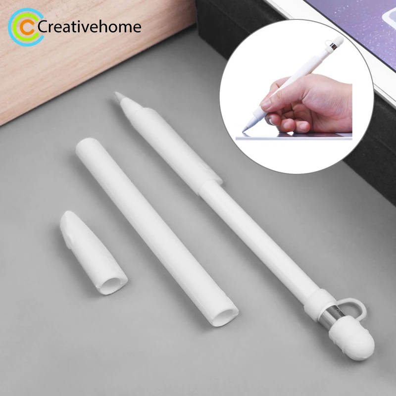 

For Apple Pencil/iPad Pro 4 in 1 Anti-lost (Pencil Cap + Pencil Point + 2*Penholder Cover) TouchPen Silicone Protective Set