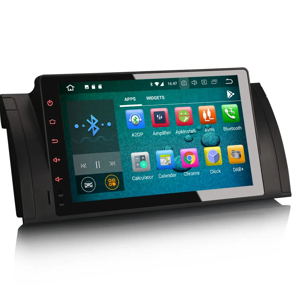 Top 9" Android 9.0 Pie OS Car Navigation GPS Radio for BMW E39 M5 1999-2003 & E39 1995-2003 & E38 1994-2001 & BMW X5 E53 2000-2007 5