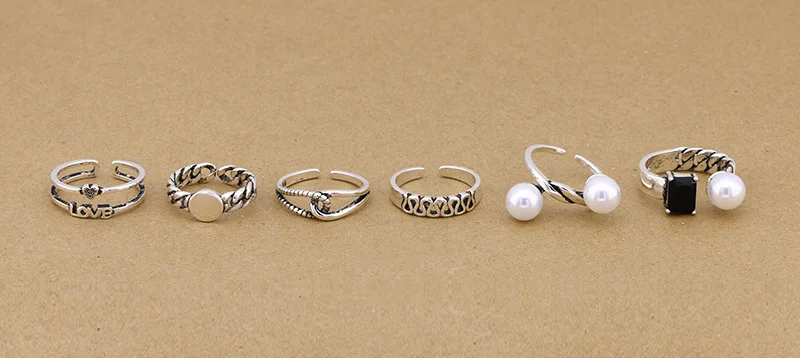 Anenjery, винтажные, с искусственным жемчугом, черные, белые, циркониевые, серебряные кольца для женщин, 925 пробы, серебряные кольца, S-R42