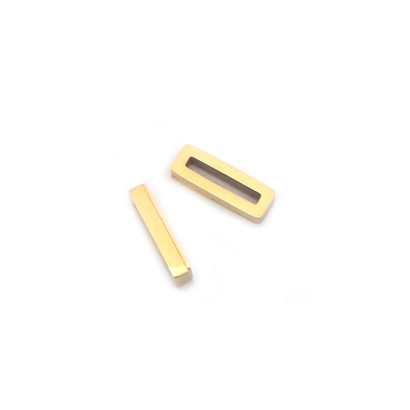 Somsoar ювелирные изделия из нержавеющей стали останавливает предотвратить внутри с резиновым кольцом подходит 10 мм широкий браслет из нержавеющей стали 10 шт./лот - Окраска металла: gold