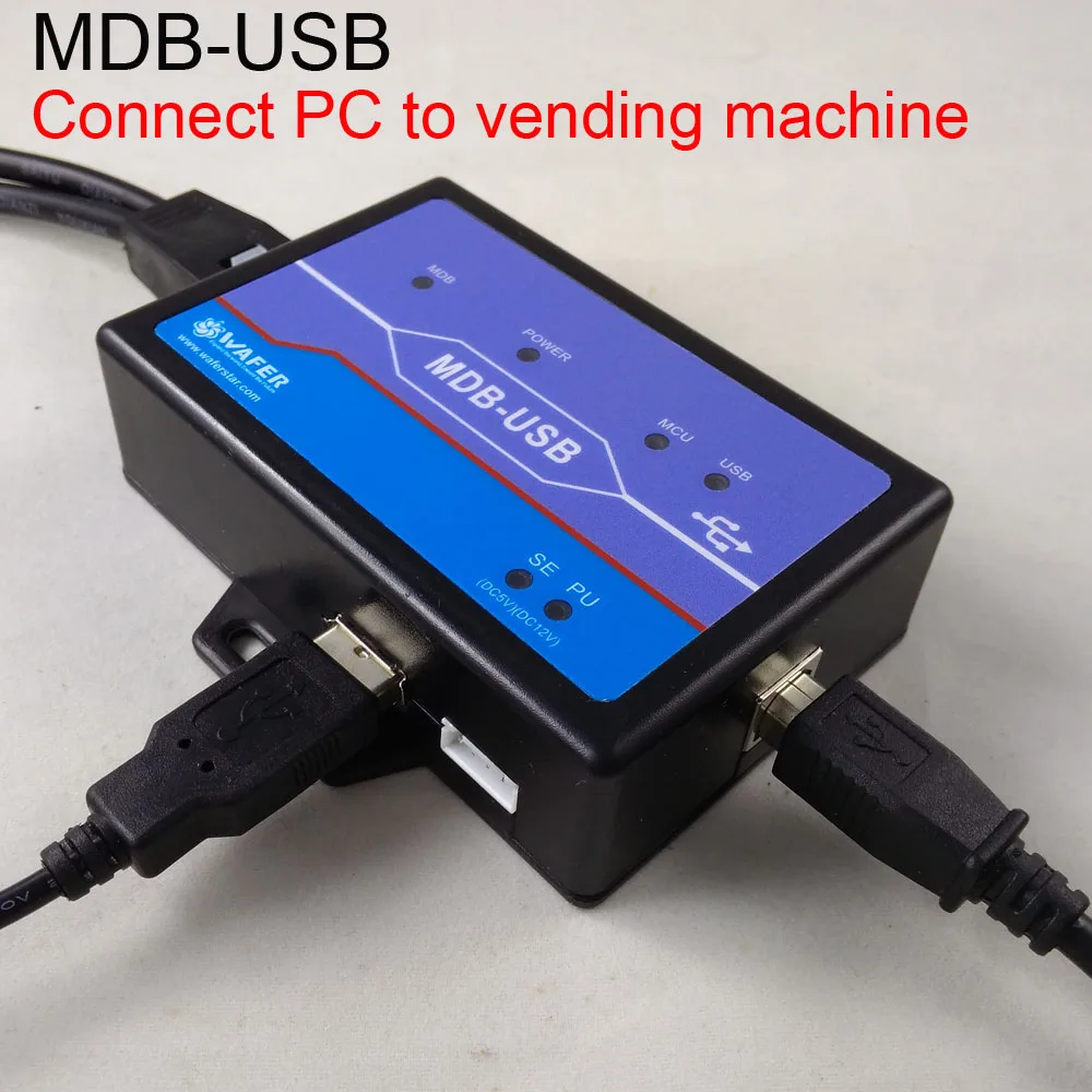 

The PC to MDB adapter box, working with bill acceptor and coin validator Connect android or POS to vending machine