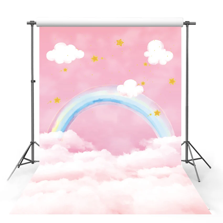 Vinyl Photography Backdrop Garden Girl birthday party baby shower pink ...