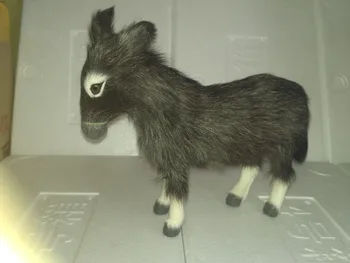 

simulation donkey furs model 20x6x17cm,polyethylene&furs manual handicraft ornament home decoration a2192