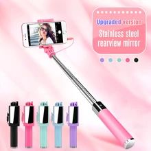 Палка для селфи с кнопка проводной силиконовые рукоятка-Монопод универсальный для iPhone 7 Android для samsung A30 A50 палочки для Xiaomi Mi9