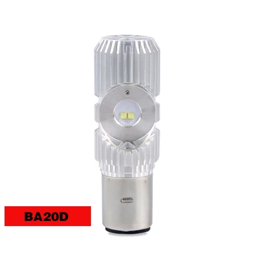 AcooSun H4 Led турбо фара мотоцикла лампы Led H4 HS1 BA20D P15-D 12 В 6500 к Hi/Lo луч светильник для мотоцикла скутеры трактор - Цвет: ba20d