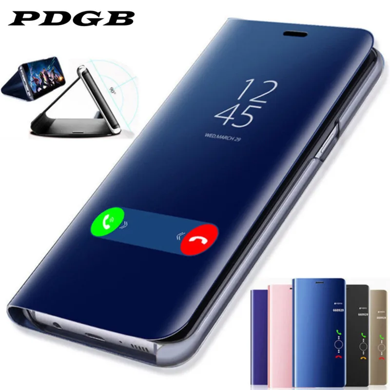 PDGB умный флип-чехол для Huawei P Smart 2019 Enjoy 7s чехол телефона с подставкой Plus Nova 4 3 3i