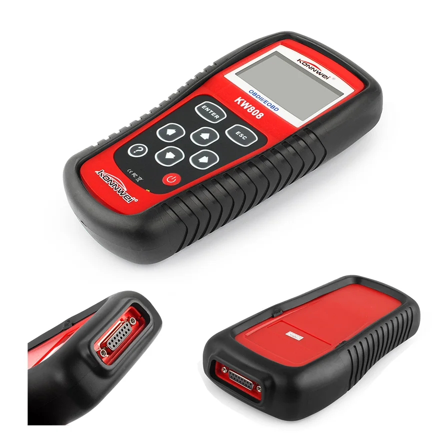 Хит! KONNWEI KW808 Универсальный Автомобильный OBDII EOBD сканер кодов OBD2 диагностический