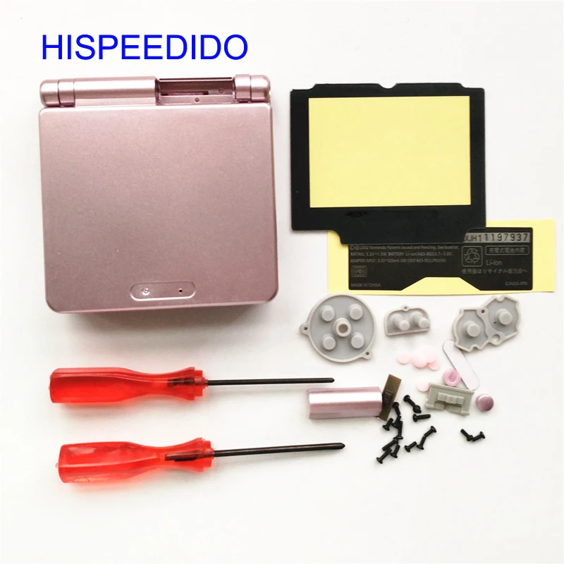 Hispeedido полный набор Корпус крышка repairt Запчасти для Nintendo GBA SP чехол для Gameboy Advance SP В виде ракушки Отвёртки пуговицы