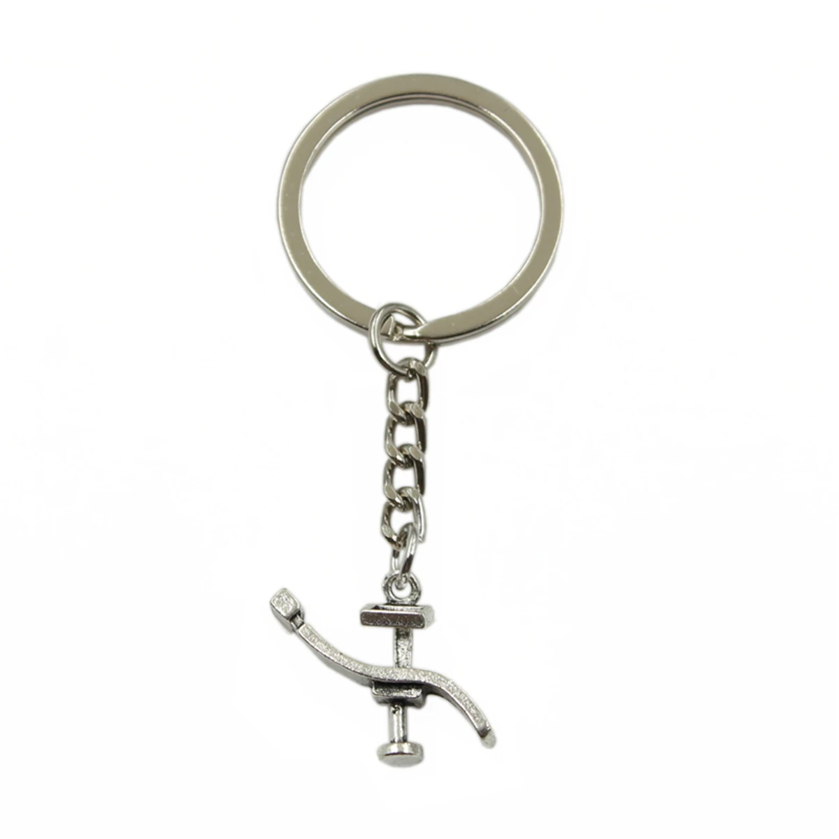 

New Hot Men Key Ring Metal Key Chain Keychain Gift Jewelry Silver dentists bed treatment center Pendant great promotion