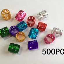500 шт/партия Разноцветные Бусины Для дредов регулируемые зажимы для волос 8 мм зажим для отверстий