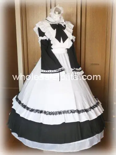 فستان الفيكتوري القوطي بالأبيض والأسود للخادمة Gothic Victorian Dress Victorian Dressgothic Victorian Aliexpress