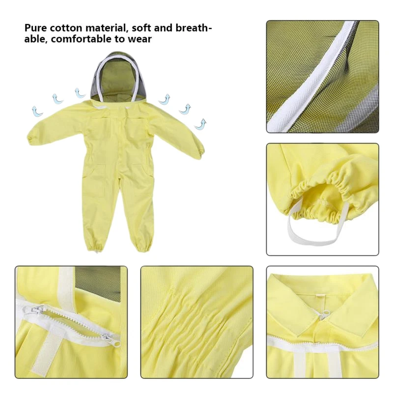 Professional Child Beekeeping Protective Suit Bee Beekeepers Bee Suit Equipment Farm Visitor Protect Beekeeping Suit