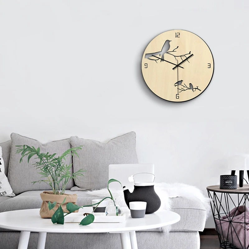 

Arabic Numeral Design Rustic Country Tuscan Style Wooden Decorative Round Wall Clock