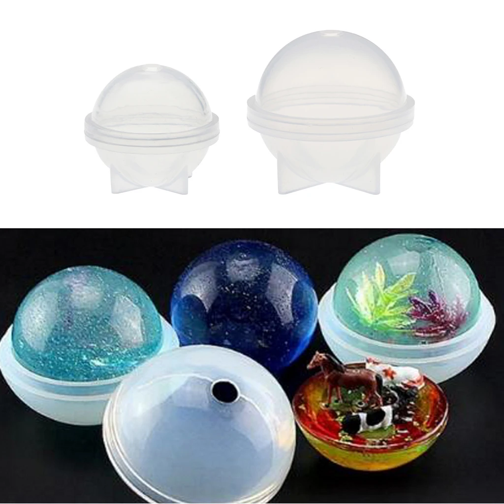 1 Set Sphere Shape Silicone Mold for Resin Casting Jewelry Making Mould 60mm