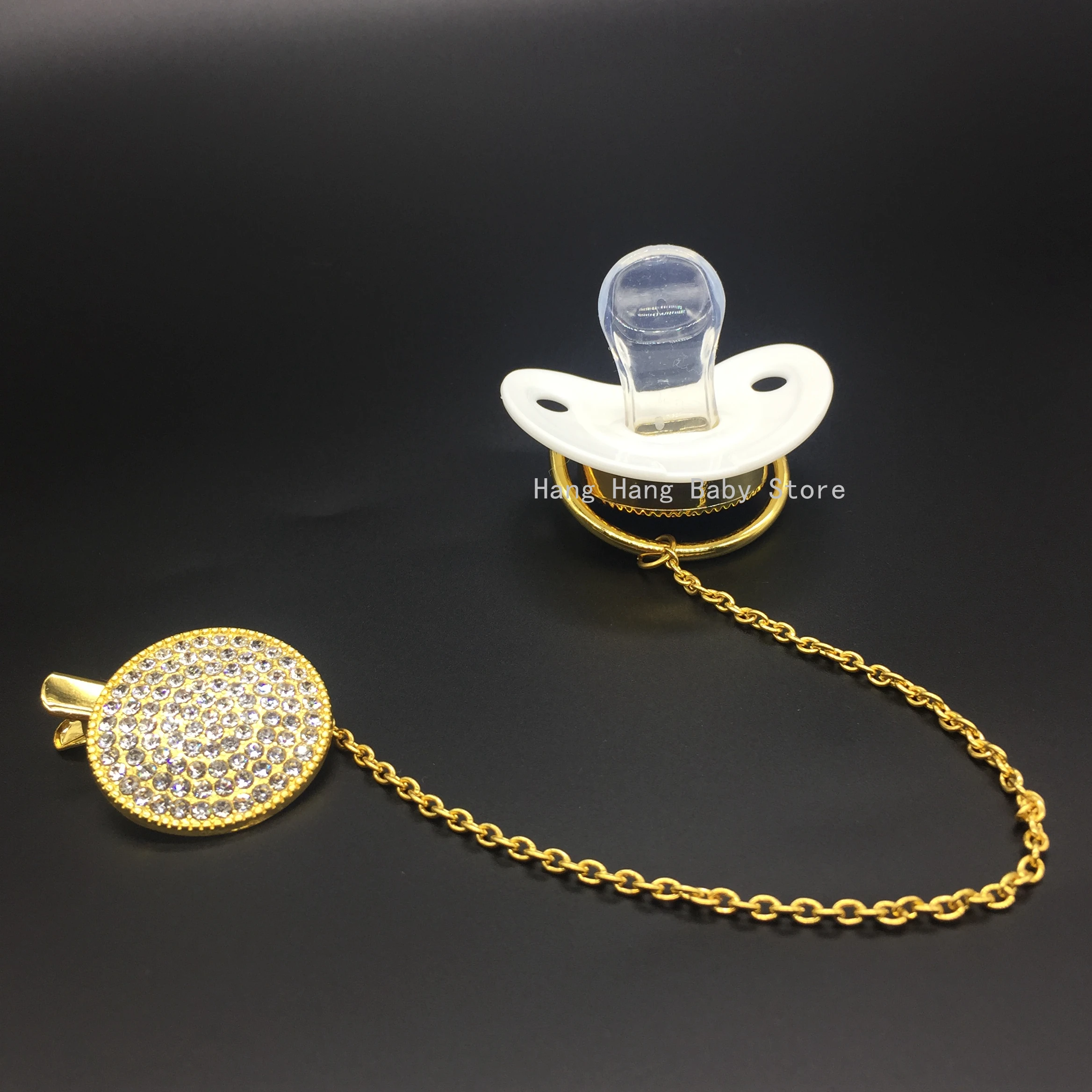 Роскошные Детские Bling соску со стразами белый жемчуг кристалл Ортодонтическая