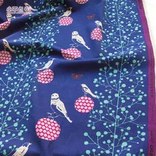 Полметра японский хлопок льняная ткань холст ткань Echino от Etsuko furuya Bird D