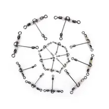 20 шт./упак. 3 way световой t-формы поперечные прокатный поворотные рыболовные Вертлюги рыболовные крючки Разъем