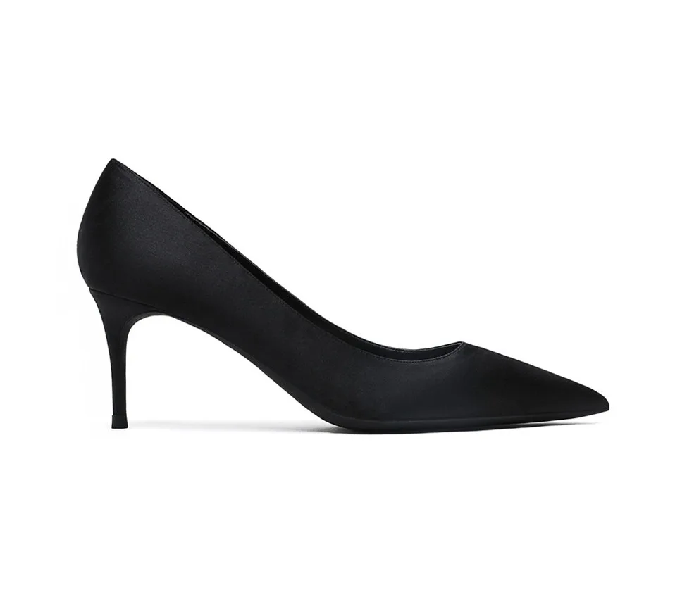 KATELVADI/женские туфли-лодочки женские туфли на шпильке 6,5 см; chaussure femme Talon; черные свадебные туфли на высоком каблуке K-327