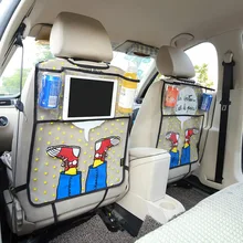 Catoon protetor de assento traseiro de carro, estilizador ecológico, capas para assento, organizador para ipad 4 air pro mini mini-rede de proteção para carro