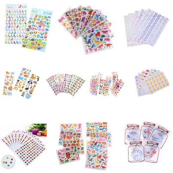 

1Sheets Multi Styles 3D Stickers Cartoon Patterns Fashion Kids Toys Children Girls Boys Stickers Bubble Stickers