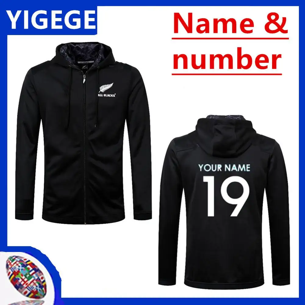 

All Blacks Jacket 2019 All Blacks Black Hoodie New Zealand Super Rugby Jerseys 18 19 All Blacks jersey Jacket (can print)