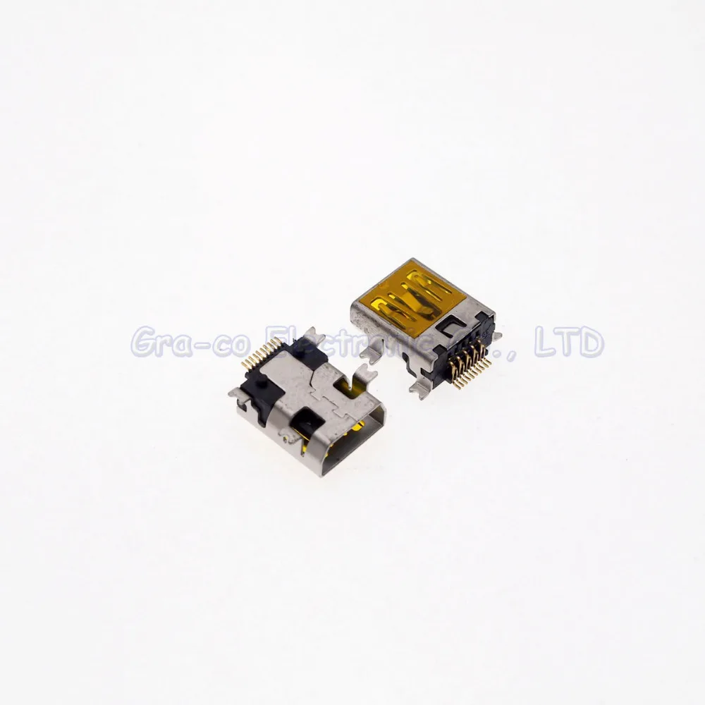 10 шт. Позолоченный разъем Mini usb 10PIN розетка V3 порт для передачи данных телефона