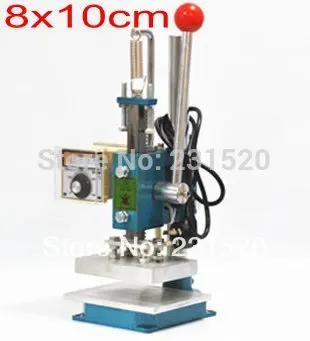 

110V 10x8cm Manual hot foil stamping machine and leather debossing machine 2 in 1 with USA plug