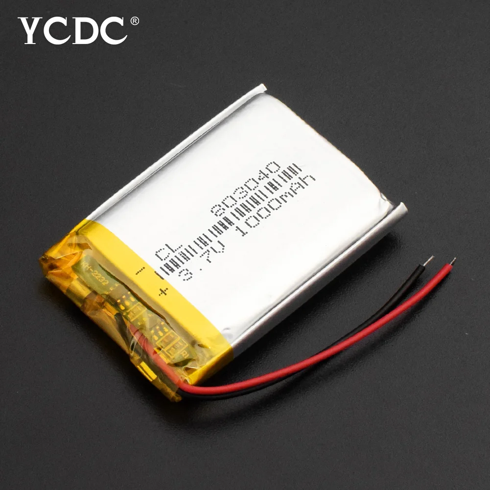 

1/2/4x 1000mAh 803040 Li Polymer Lithium Rechargeable Lipo Battery for MP3 MP4 GPS DVD Bluetooth Recorder Headset E-book Camera