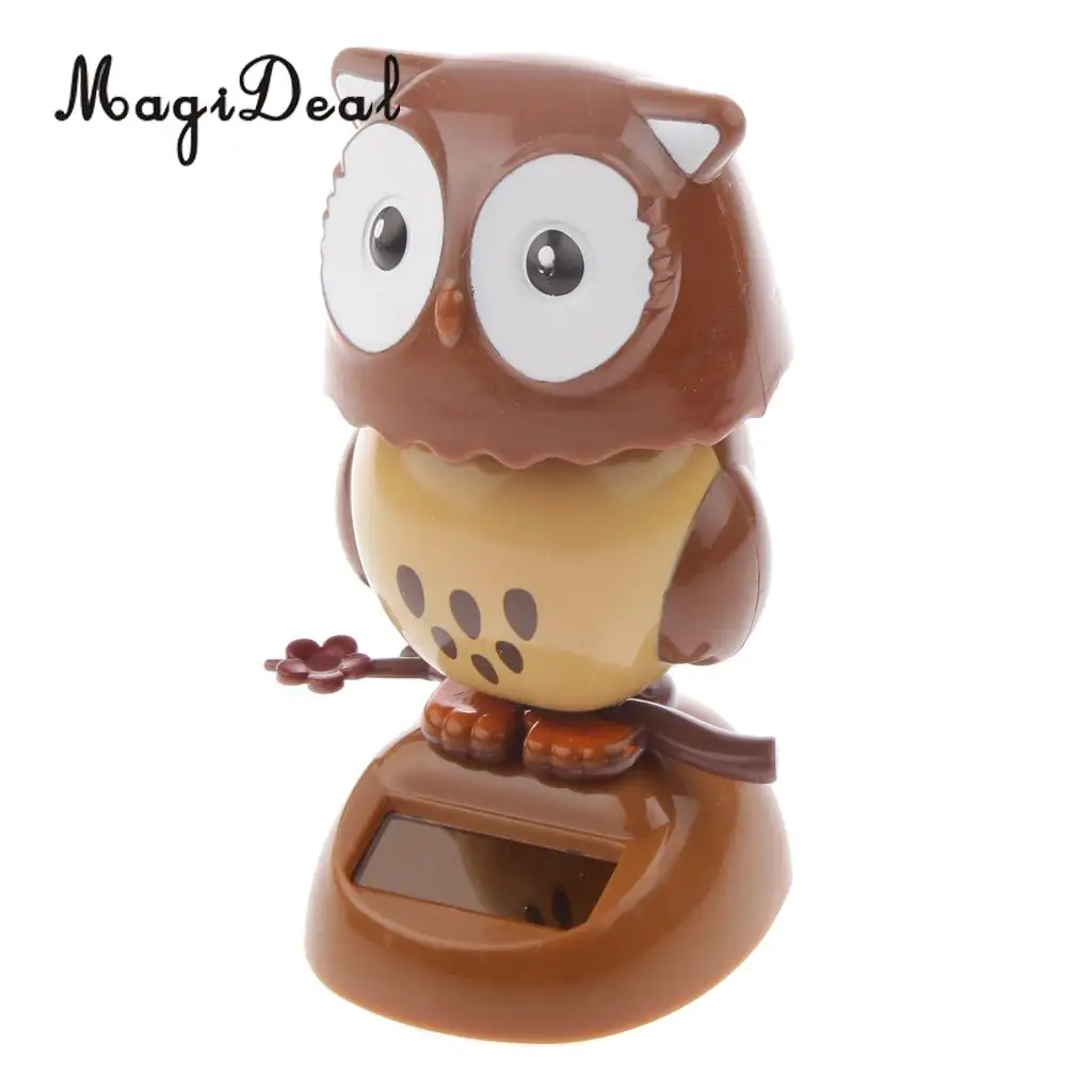 MagiDeal Cute Solar Powered Bobble Head   Owl for Kids Toy Car Pub Club Baby Room Garden Classroom Ornament Novelty Gift