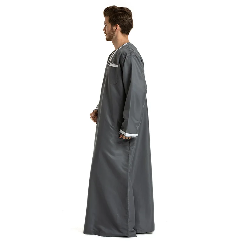 2019 человек мусульманская одежда тхбе Jubba мужской халат с длинным рукавом Саудовская Аравия тхбе Кафтан Исламская платье Винтаж Длинные